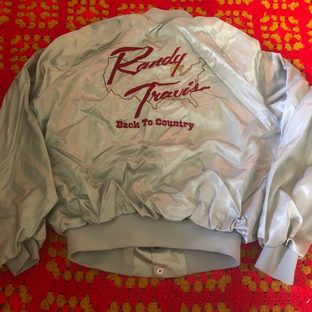 Vintage Randy Travis satin jacket
